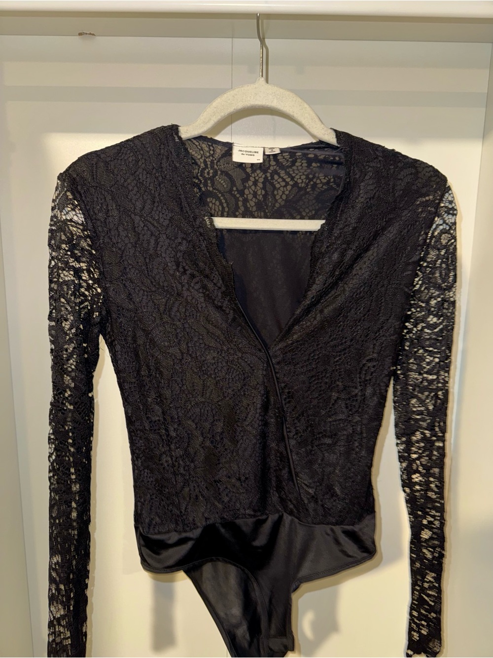 Jacqueline De Yong Black Lace Long Sleeve Bodysuit 🖤